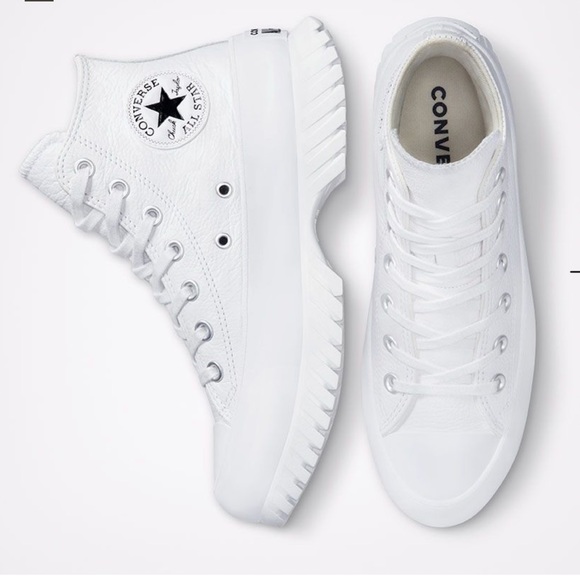 Converse Chuck Taylor All Star Lugged 2.0 Leather High Top White Size W10.5/M8.5 - Picture 4 of 13